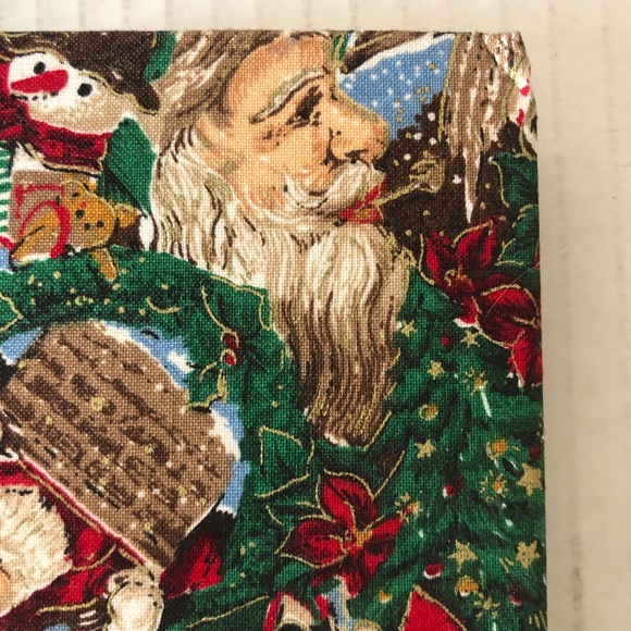 Christmas Santa Vintage Fabric Small Photo Album - Picture 3 of 11